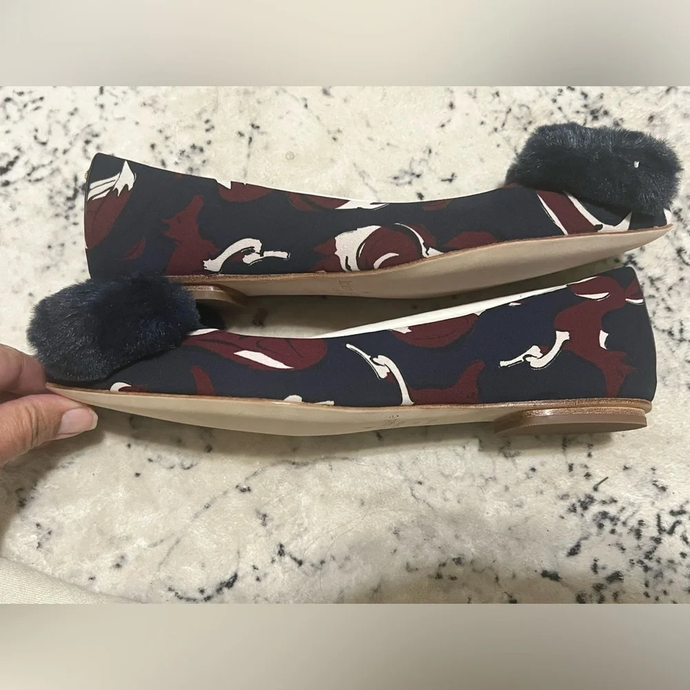NEW women’s Kate Spade New York Elen Fox Glen Fabric Ballet Flats w/ Bow